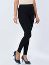 Ankle Fit Spandex Stretchable Leggings Black