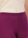 Churidar Fit Spandex Stretchable Leggings Grape Wine