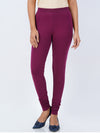 Churidar Fit Spandex Stretchable Leggings Grape Wine