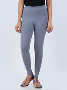 Ankle Fit Spandex Stretchable Leggings Dark Grey