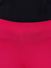 Ankle Fit Spandex Stretchable Leggings Dark Pink