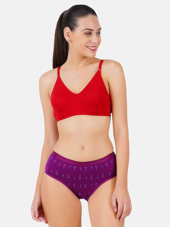 Cotton with Ultra Soft Full Coverage Panties Pretty Print (3Pcs pack)