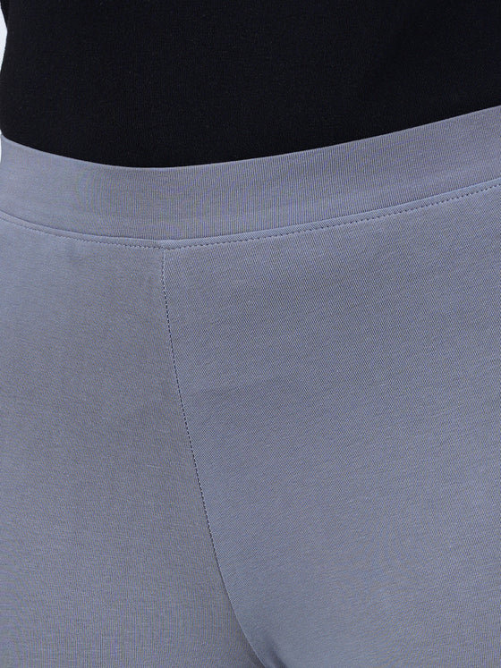 Ankle Fit Spandex Stretchable Leggings Dark Grey