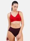 Double Layer Full Coverage Panties Teekay Plain Plus Size (3Pcs pack)