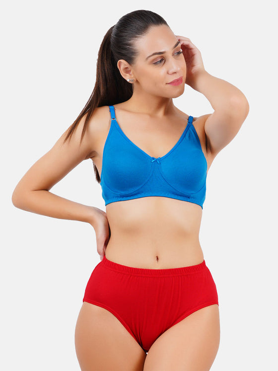 Cotton Full Coverage Soft Panties For U Plain Plus Size (3Pcs pack)