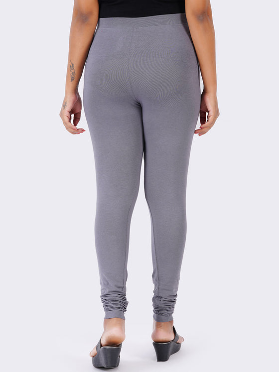 Churidar Fit Spandex Stretchable Leggings Dark Grey L25
