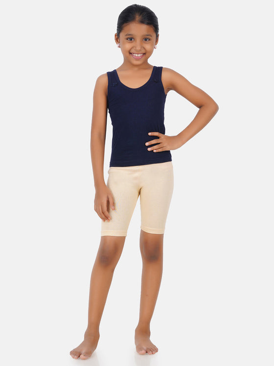 Girl's Cotton with Elastane Mixed Tights Skin (2PCs Pack)