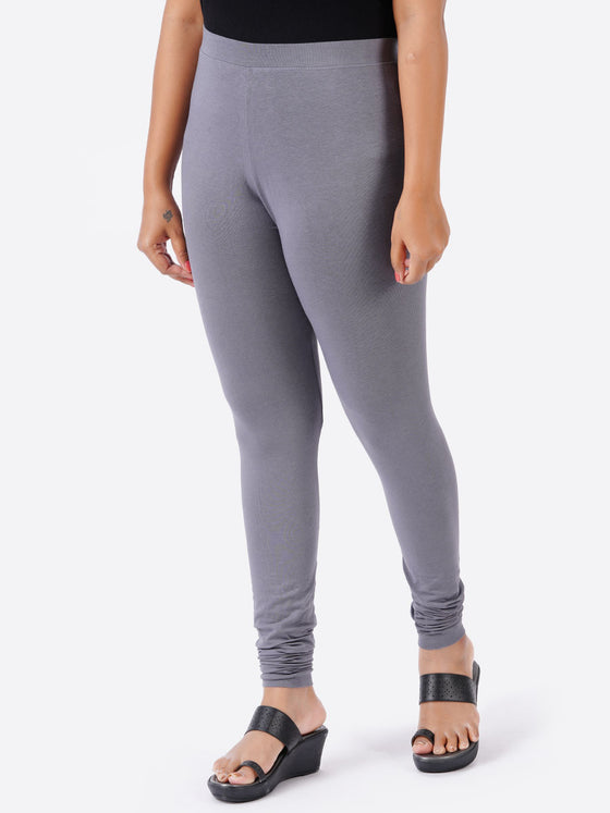 Churidar Fit Spandex Stretchable Leggings Dark Grey L25