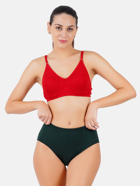 Cotton Full Coverage Soft Panties For U Plain Plus Size (3Pcs pack)