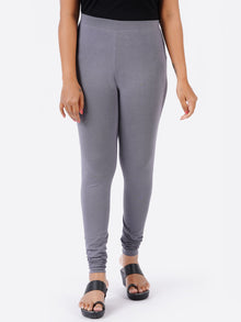  Churidar Fit Spandex Stretchable Leggings Dark Grey L25