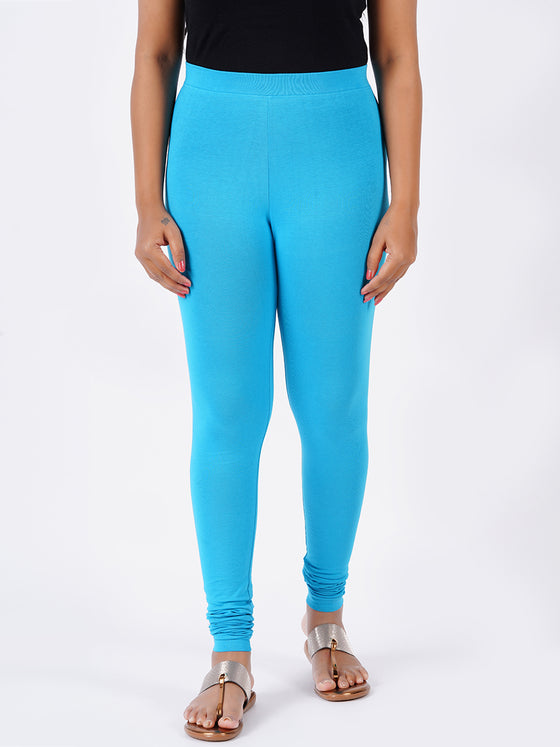 Churidar Fit Spandex Stretchable Leggings Turquoise L12