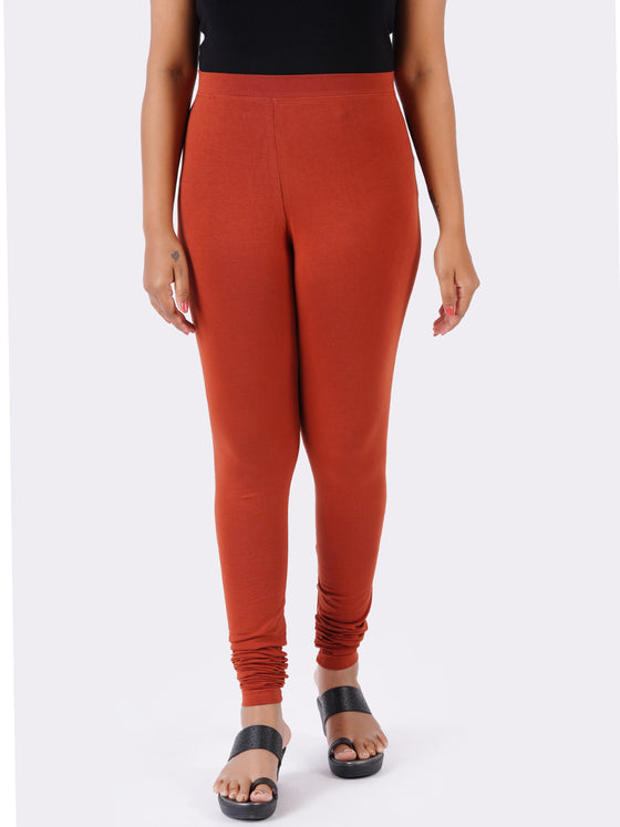 Churidar Fit Spandex Stretchable Leggings R.Brown L38