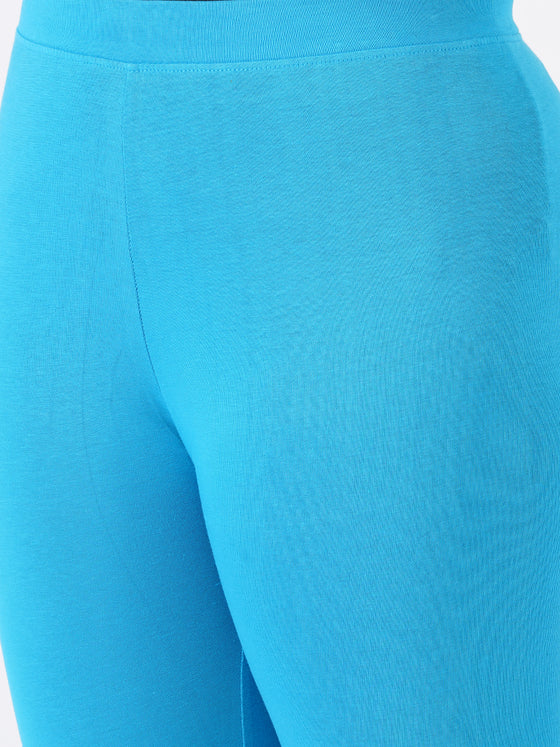 Churidar Fit Spandex Stretchable Leggings Turquoise L12