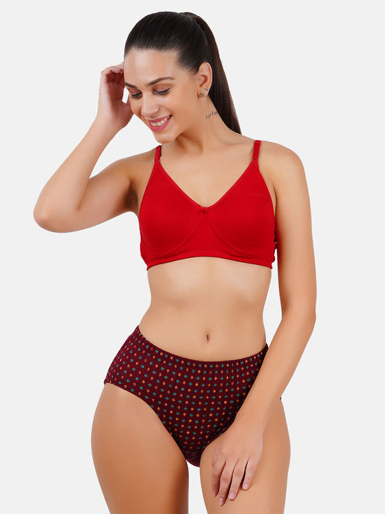 Cotton Perfect Fit Full Coverage Soft Panties Oviya Print (3Pcs Pack)
