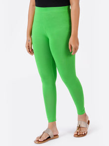  Churidar Fit Spandex Stretchable Leggings Parrot Green L08