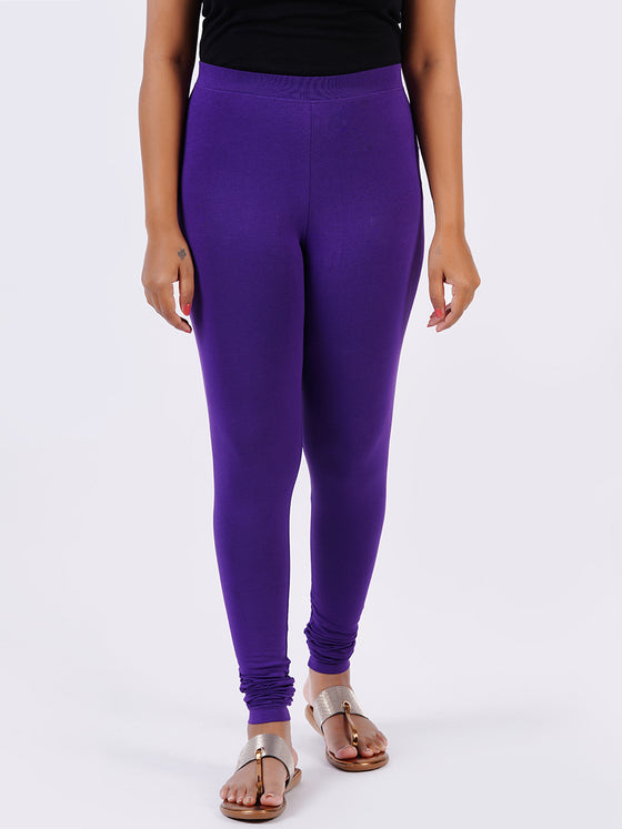 Churidar Fit Spandex Stretchable Leggings New Violet L37