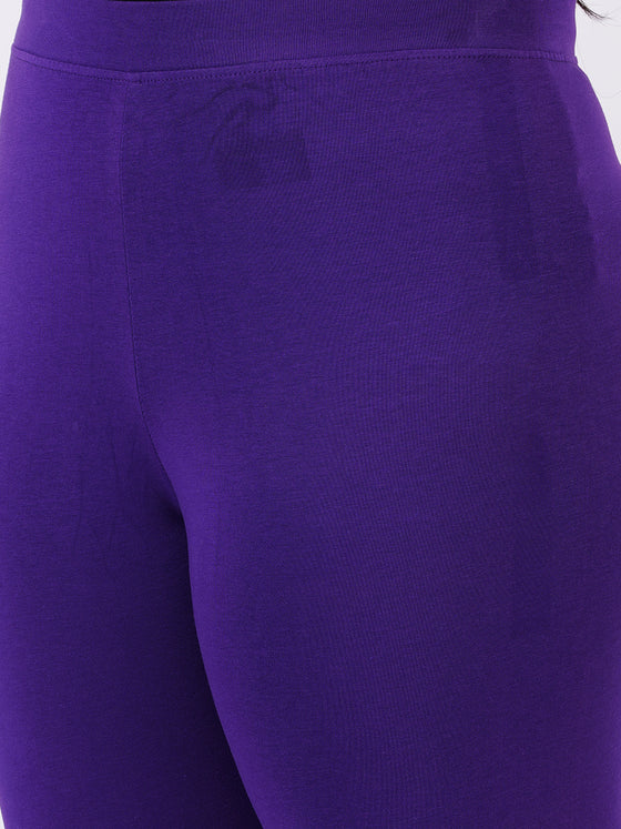 Churidar Fit Spandex Stretchable Leggings New Violet L37