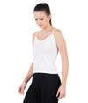 Cotton Durable with Adjustable Strap Camisole Petals White (2PCs Pack)