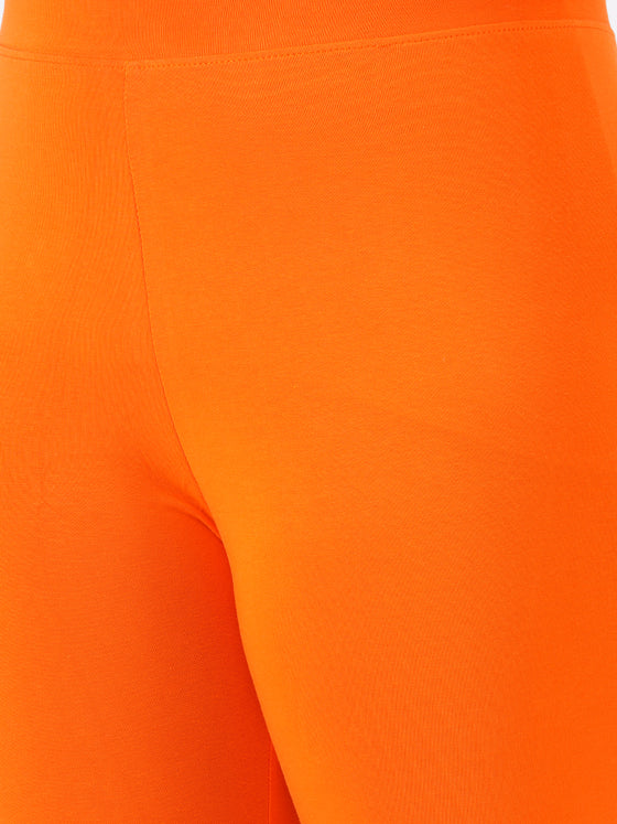 Churidar Fit Spandex Stretchable Leggings Fanta Orange L05