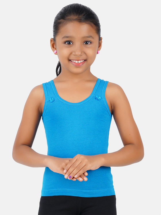 Girl's Combed Cotton Round Neck Comfort Camisole Colour (2PCs Pack)