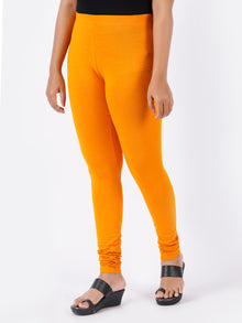  Churidar Fit Spandex Stretchable Leggings Saffron L39