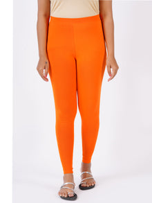  Churidar Fit Spandex Stretchable Leggings Fanta Orange L05
