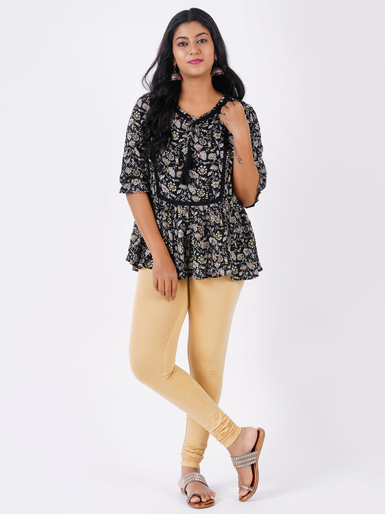 Churidar Fit Spandex Stretchable Leggings Deep Skin L33
