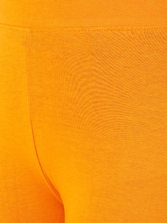 Churidar Fit Spandex Stretchable Leggings Saffron L39