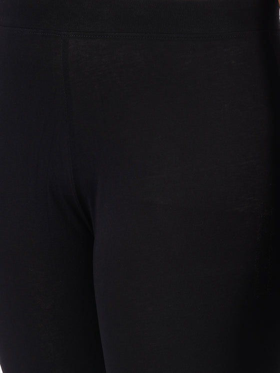 Churidar Fit Spandex Stretchable Leggings Black L43
