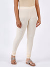 Churidar Fit Spandex Stretchable Leggings Plus Size Cream Natural L20