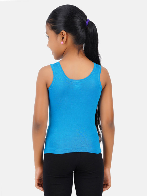 Girl's Combed Cotton Round Neck Comfort Camisole Colour (2PCs Pack)