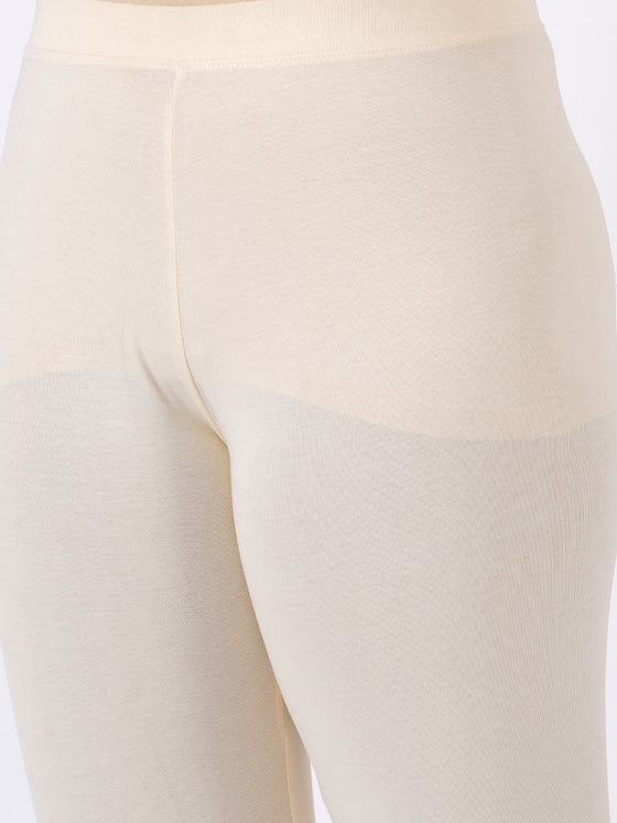 Churidar Fit Spandex Stretchable Leggings Plus Size Cream Natural L20