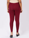 Churidar Fit Spandex Stretchable Leggings Maroon L11