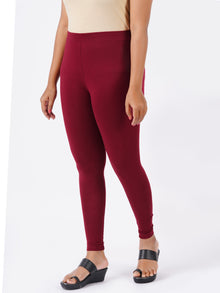  Churidar Fit Spandex Stretchable Leggings Maroon L11