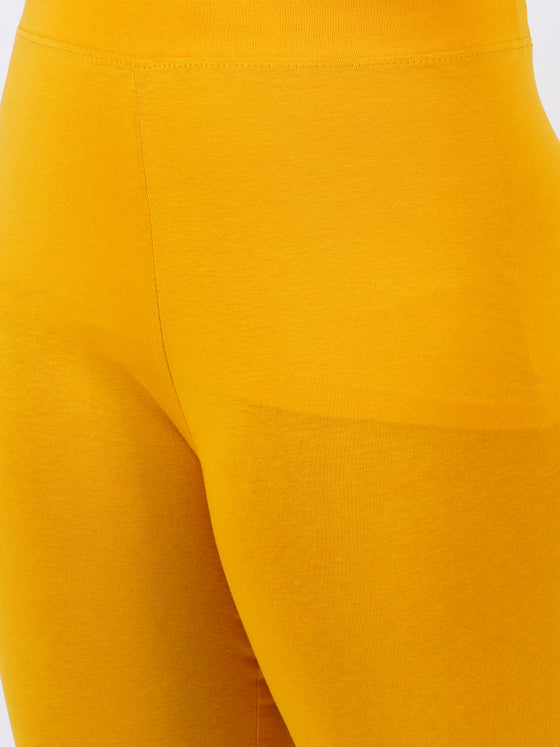 Churidar Fit Spandex Stretchable Leggings Gold L10