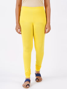  Churidar Fit Spandex Stretchable Leggings Bright Yellow L31