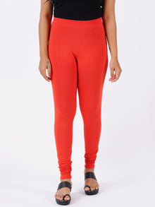  Churidar Fit Spandex Stretchable Leggings Orange L13
