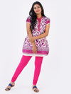 Churidar Fit Spandex Stretchable Leggings Plus Size M Pink L16