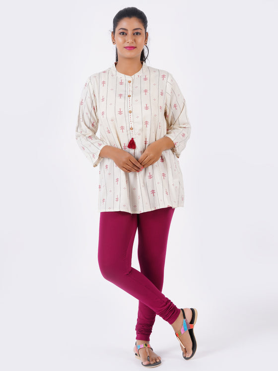 Churidar Fit Spandex Stretchable Leggings Purple L21