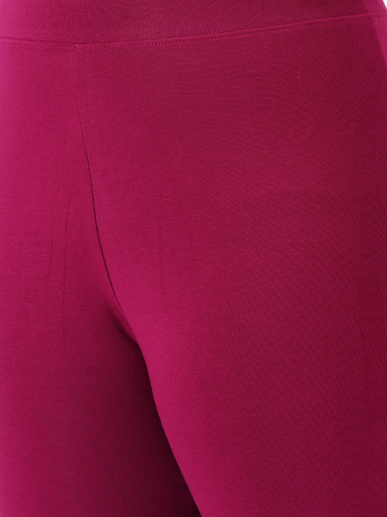 Churidar Fit Spandex Stretchable Leggings Purple L21