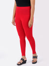 Churidar Fit Spandex Stretchable Leggings Red L09