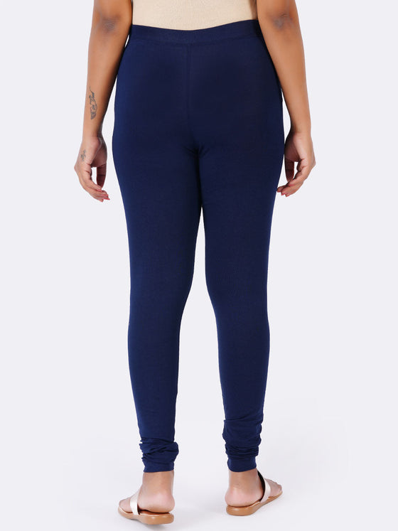 Churidar Fit Spandex Stretchable Leggings Plus Size Light Navy L14