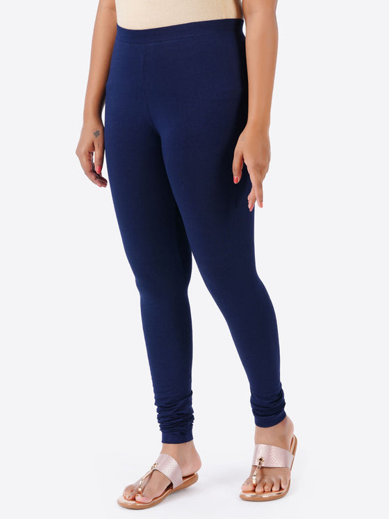 Churidar Fit Spandex Stretchable Leggings Plus Size Light Navy L14