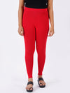 Churidar Fit Spandex Stretchable Leggings Red L09