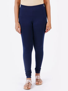  Churidar Fit Spandex Stretchable Leggings Plus Size Light Navy L14