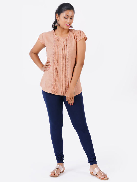 Churidar Fit Spandex Stretchable Leggings Plus Size Light Navy L14