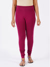 Churidar Fit Spandex Stretchable Leggings Purple L21