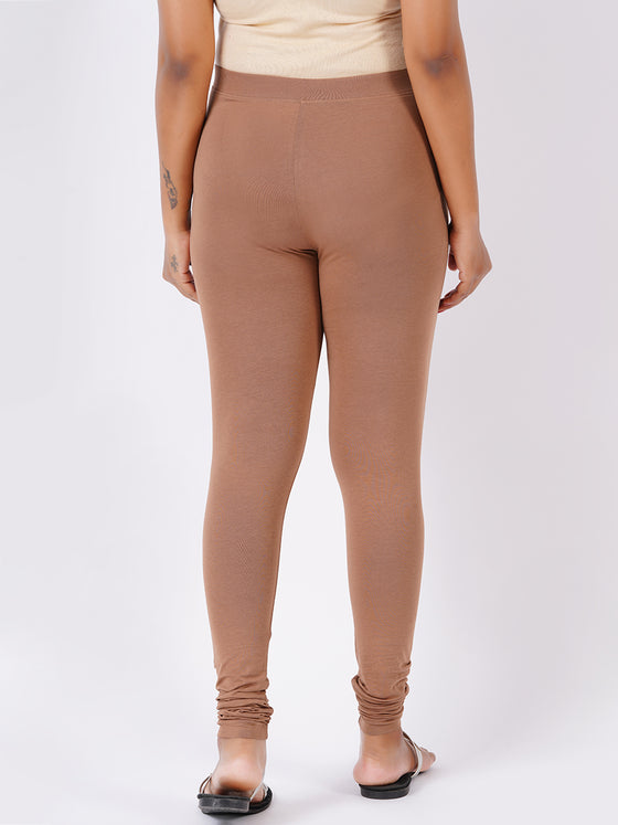 Churidar Fit Spandex Stretchable Leggings Khaki L35
