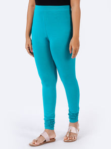  Churidar Fit Spandex Stretchable Leggings Teal Green L23