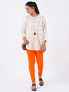 Churidar Fit Spandex Stretchable Leggings Orange L26